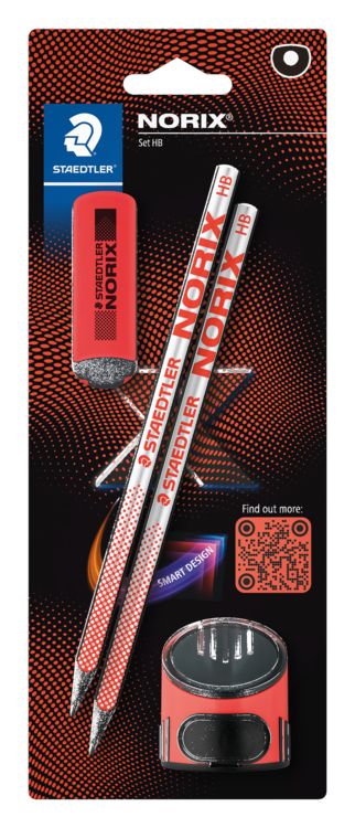 Produktbild: STAEDTLER NORIX&reg; 181, koralle + 2 Bleistiften HB, 1 Radierer und 1 Einzelspitzdose, 181 SBK2-2