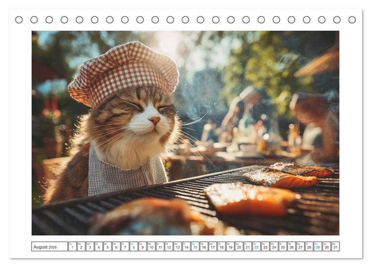 Produktbild: Miau mit Stil (Tischkalender 2026 DIN A5 quer), CALVENDO Monatskalender