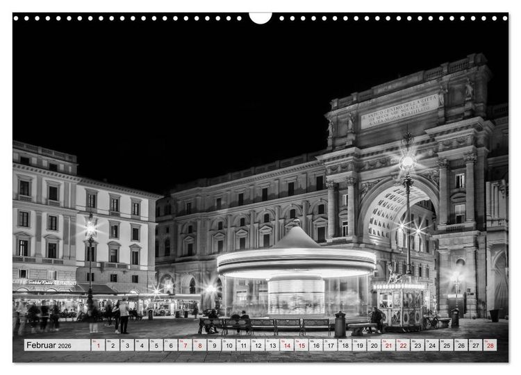 Produktbild: FLORENZ Monochrome Impressionen (Wandkalender 2026 DIN A3 quer), CALVENDO Monatskalender