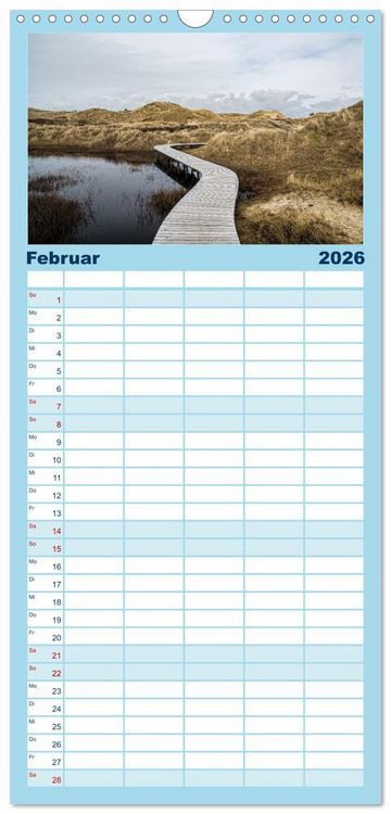 Produktbild: Familienplaner 2026 - Amrum: Natur und Freiheit mit 5 Spalten (Wandkalender, 21 x 45 cm) CALVENDO