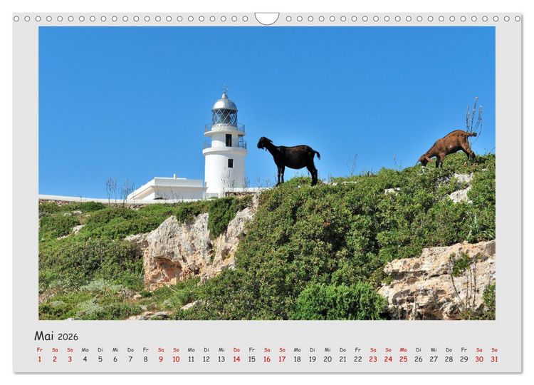 Produktbild: Menorca, die sch&ouml;ne Schwester (Wandkalender 2026 DIN A3 quer), CALVENDO Monatskalender