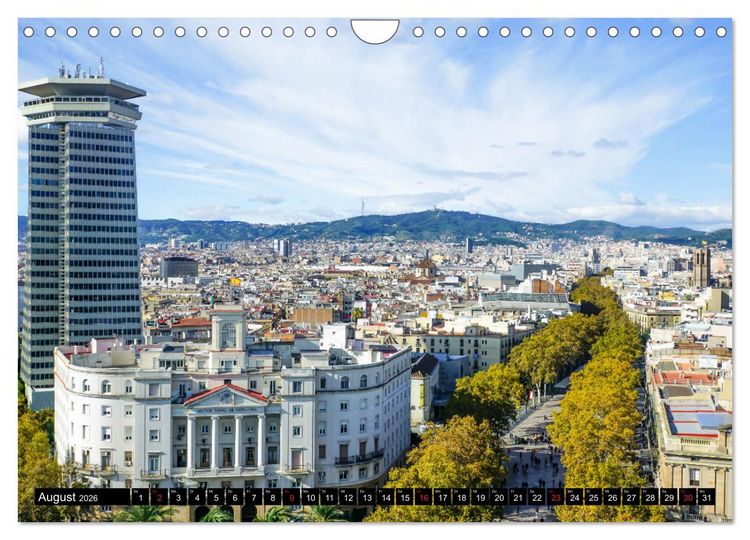 Produktbild: Barcelona - &Uuml;ber den D&auml;chern Kataloniens (Wandkalender 2026 DIN A4 quer), CALVENDO Monatskalender