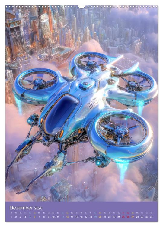 Produktbild: Fantasievoller Science-Fiction - Fantastische Welten (hochwertiger Premium Wandkalender 2026 DIN A2 hoch), Kunstdruck in Hochglanz