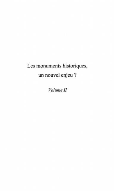 Produktbild: Monuments historiques un nouvel enjeu? t