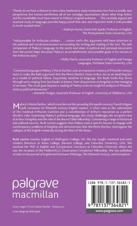 Produktbild: Contested Language in Malory's Morte Darthur
