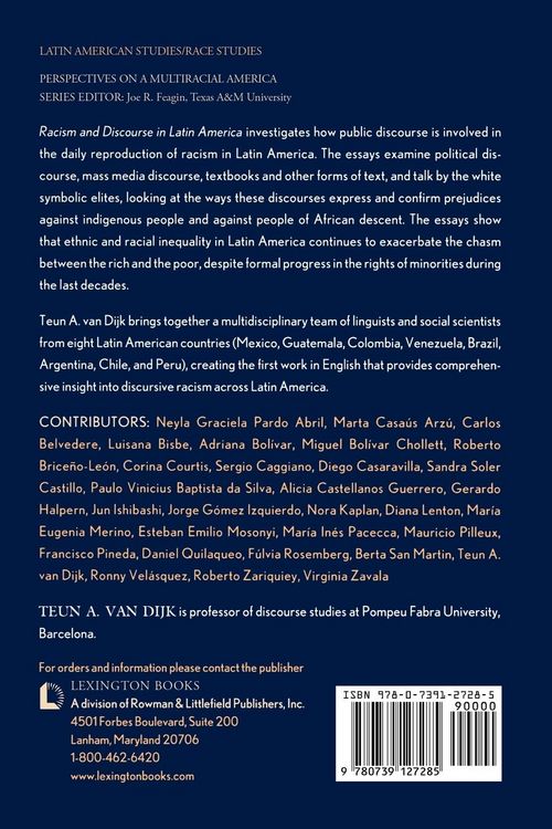 Produktbild: Racism and Discourse in Latin America