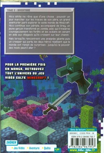 Produktbild: Minecraft, le manga officiel : voyage au bout du monde. Tome 2