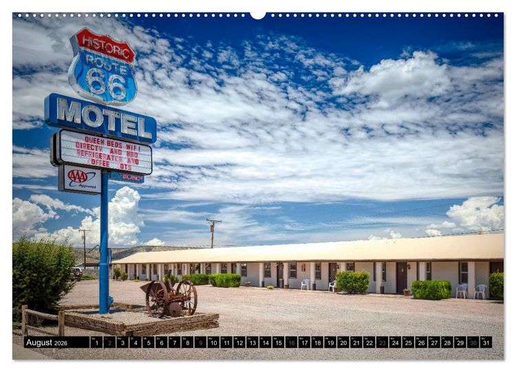Produktbild: Go west Route 66 (Wandkalender 2026 DIN A2 quer), CALVENDO Monatskalender