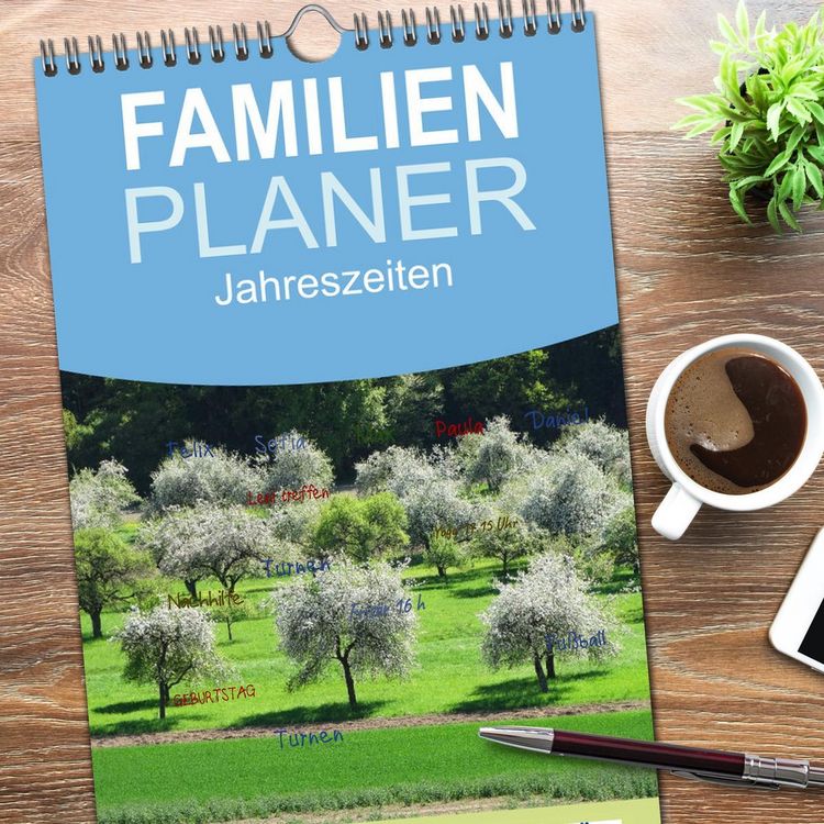 Produktbild: Familienplaner 2026 - Jahreszeiten mit 5 Spalten (Wandkalender, 21 x 45 cm) CALVENDO