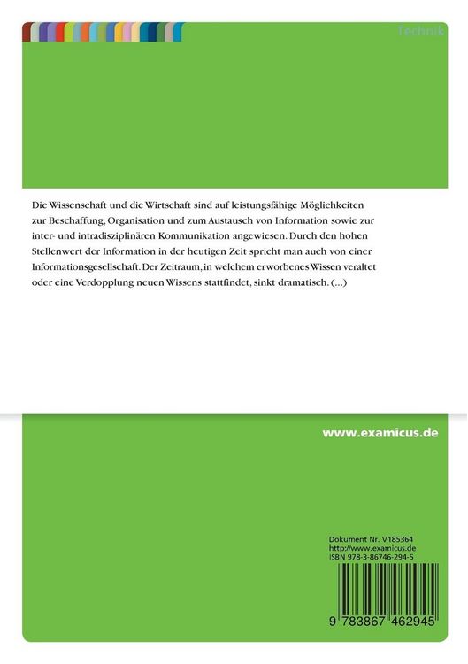 Produktbild: Modellierung und Auswertung von Nutzerprofilen zur personalisierten Informationsfilterung und -aufbereitung