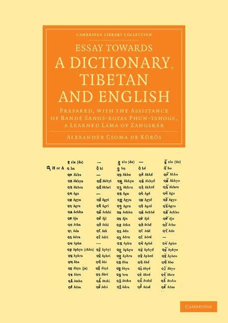 Produktbild: Essay Towards a Dictionary, Tibetan and English