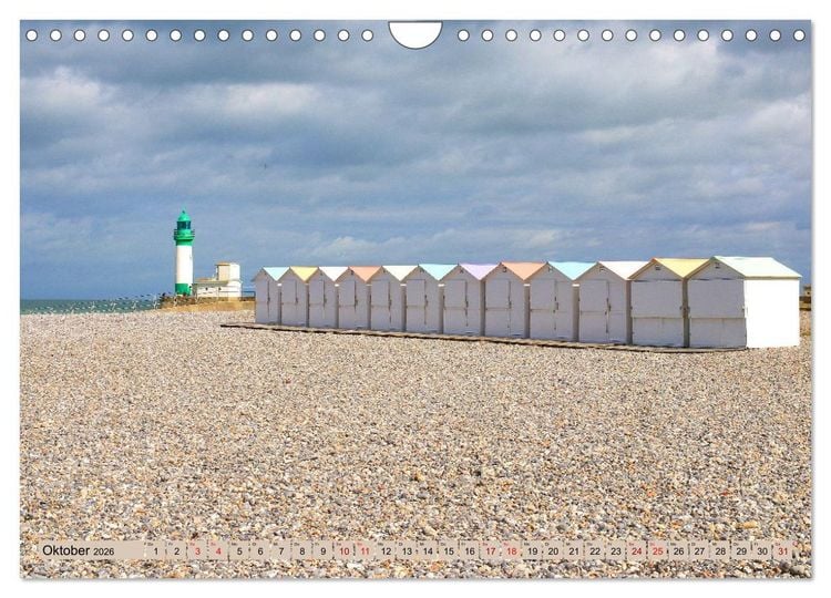 Produktbild: An der franz&ouml;sischen Alabasterk&uuml;ste - Mers-les-Bains und Le Tr&eacute;port (Wandkalender 2026 DIN A4 quer), CALVENDO Monatskalender