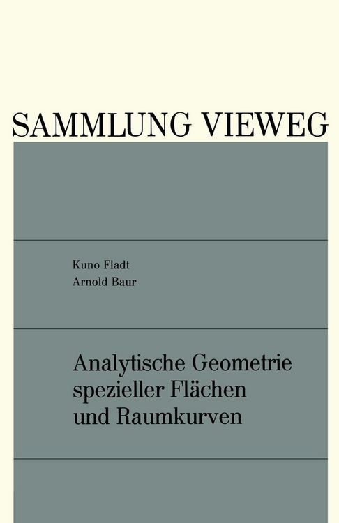 Produktbild: Analytische Geometrie spezieller Fl&auml;chen und Raumkurven