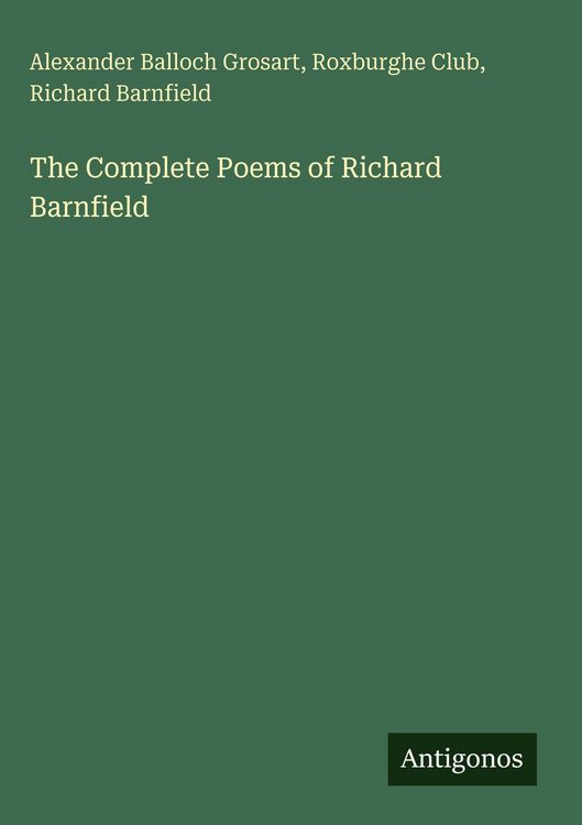 Produktbild: The Complete Poems of Richard Barnfield