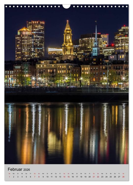 Produktbild: BOSTON Historie und urbane Idylle (Wandkalender 2026 DIN A3 hoch), CALVENDO Monatskalender