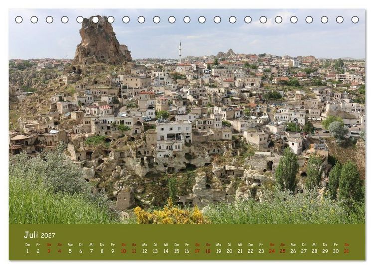 Produktbild: Das Liebestal. Die wundersamen Feenkamine von Kappadokien (Tischkalender 2027 DIN A5 quer), CALVENDO Monatskalender