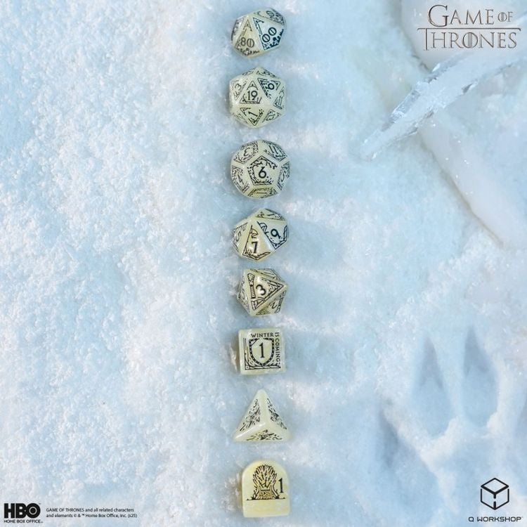 Produktbild: Q-Workshop QWO97676 - Game of Thrones, Stark Dice Set, 8-teilig