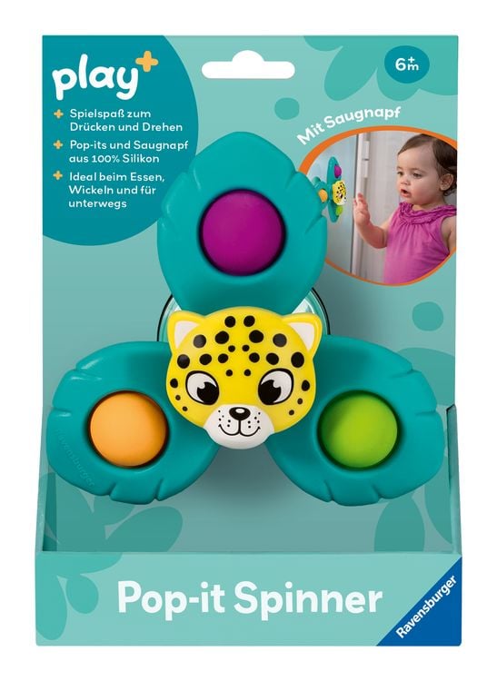Produktbild: Ravensburger 4868 - play+ Pop-it Spinner: Leopard