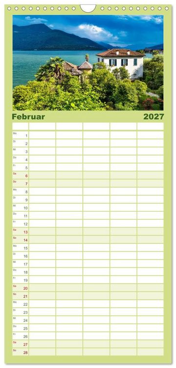 Produktbild: Familienplaner 2027 - Traumziele am Comer See mit 5 Spalten (Wandkalender, 21 x 45 cm) CALVENDO