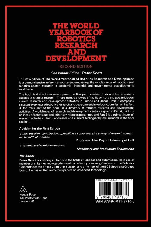 Produktbild: The World Yearbook of Robotics Research and Development