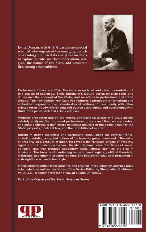 Produktbild: Professional Ethics and Civic Morals
