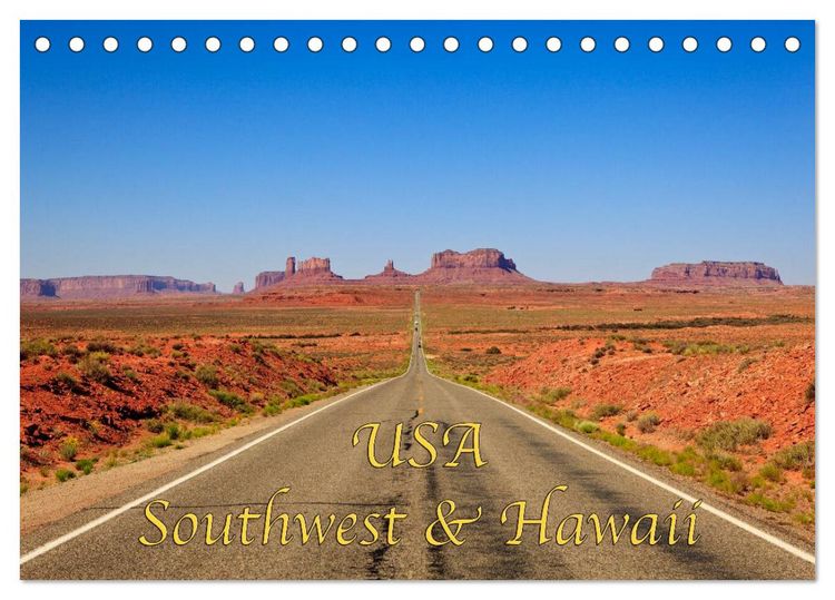 Produktbild: USA Southwest & Hawaii (Tischkalender 2026 DIN A5 quer), CALVENDO Monatskalender