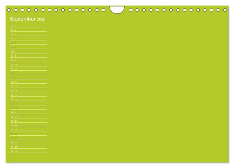 Produktbild: Bastel-Geburtstagskalender gr&uuml;n / Geburtstagskalender (Wandkalender 2026 DIN A4 quer), CALVENDO Monatskalender