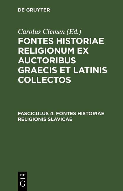 Produktbild: Fontes historiae religionis Slavicae