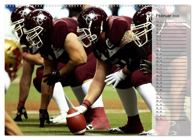 Produktbild: American Football - Touchdown (Wandkalender 2026 DIN A2 quer), CALVENDO Monatskalender
