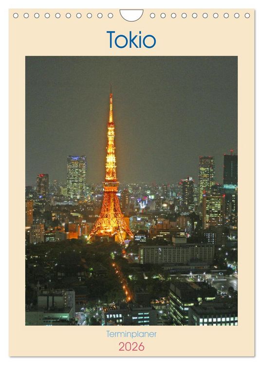 Produktbild: Tokio - Terminplaner (Wandkalender 2026 DIN A4 hoch), CALVENDO Monatskalender