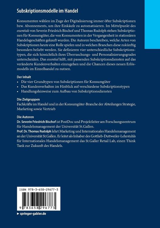 Produktbild: Subskriptionsmodelle im Handel