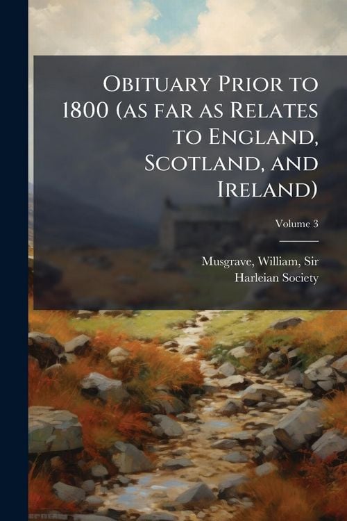 Produktbild: Obituary Prior to 1800 (as far as Relates to England, Scotland, and Ireland)