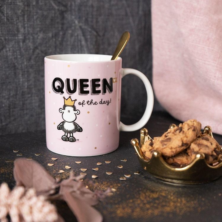 Produktbild: Sheepworld Tasse mit Kronendeckel Motiv "Queen of the day"