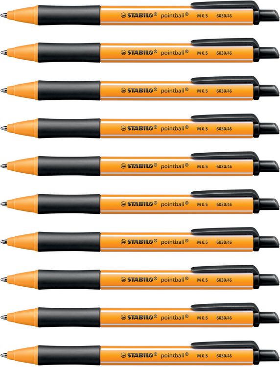Produktbild: STABILO Druck-Kugelschreiber -   pointball - Einzelstift - schwarz