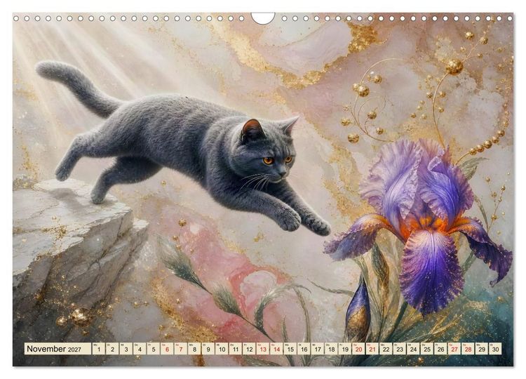 Produktbild: Floras Samtpfoten (Wandkalender 2027 DIN A3 quer), CALVENDO Monatskalender