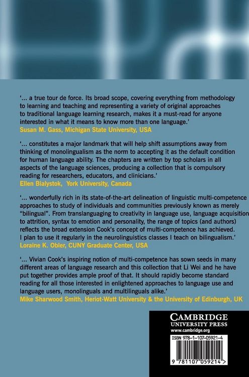 Produktbild: The Cambridge Handbook of Linguistic Multi-Competence