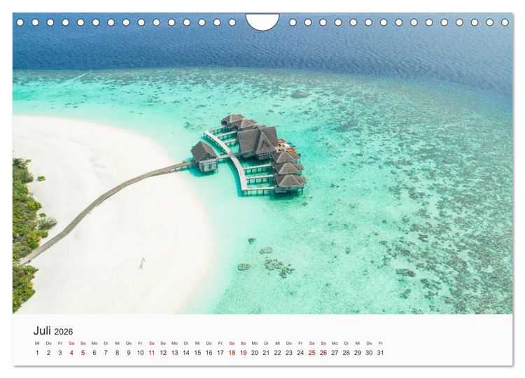 Produktbild: Malediven - Die sch&ouml;nsten Str&auml;nde der Welt. (Wandkalender 2026 DIN A4 quer), CALVENDO Monatskalender