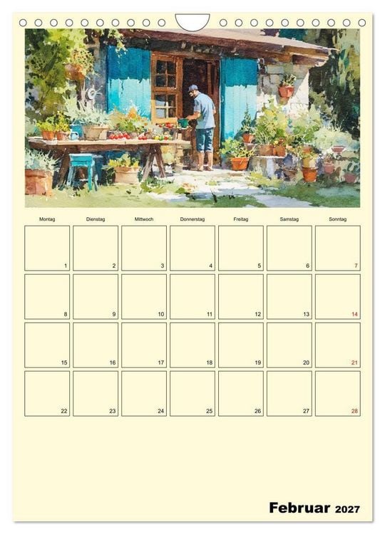 Produktbild: M&auml;nner im Garten. Entspannte Augenblicke im Gr&uuml;nen (Wandkalender 2027 DIN A4 hoch), CALVENDO Monatskalender