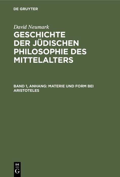 Produktbild: Materie und Form bei Aristoteles