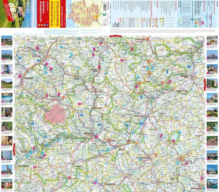 Produktbild: MARCO POLO Freizeitkarte 41 Bodensee, Schw&auml;bische Alb 1:100.000