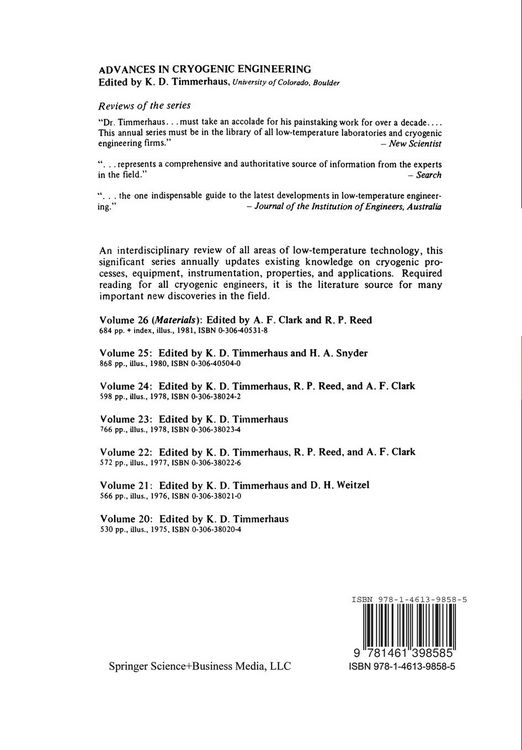 Produktbild: Advances in Cryogenic Engineering