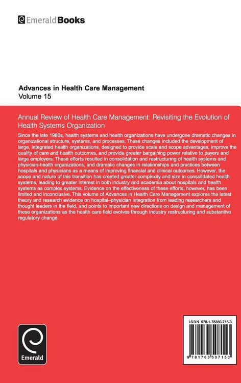 Produktbild: Annual Review of Health Care Management