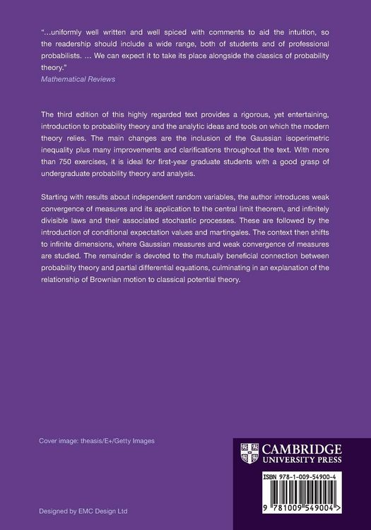 Produktbild: Probability Theory, An Analytic View
