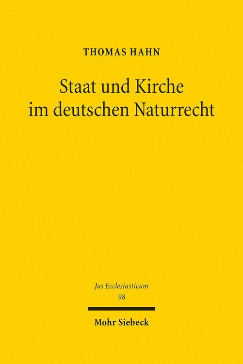 Produktbild: Staat und Kirche im deutschen Naturrecht