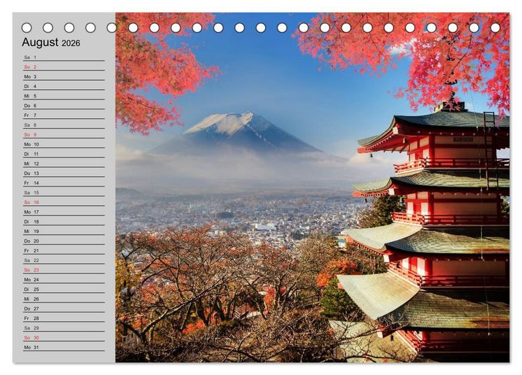 Produktbild: Japan &bull; Impressionen (Tischkalender 2026 DIN A5 quer), CALVENDO Monatskalender