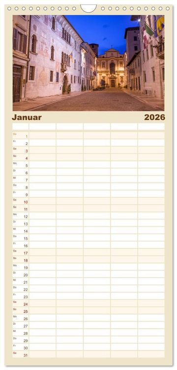 Produktbild: Familienplaner 2026 - Trient - Hauptstadt des Trentino mit 5 Spalten (Wandkalender, 21 x 45 cm) CALVENDO