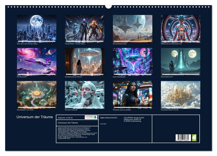 Produktbild: Universum der Tr&auml;ume (Wandkalender 2026 DIN A2 quer), CALVENDO Monatskalender