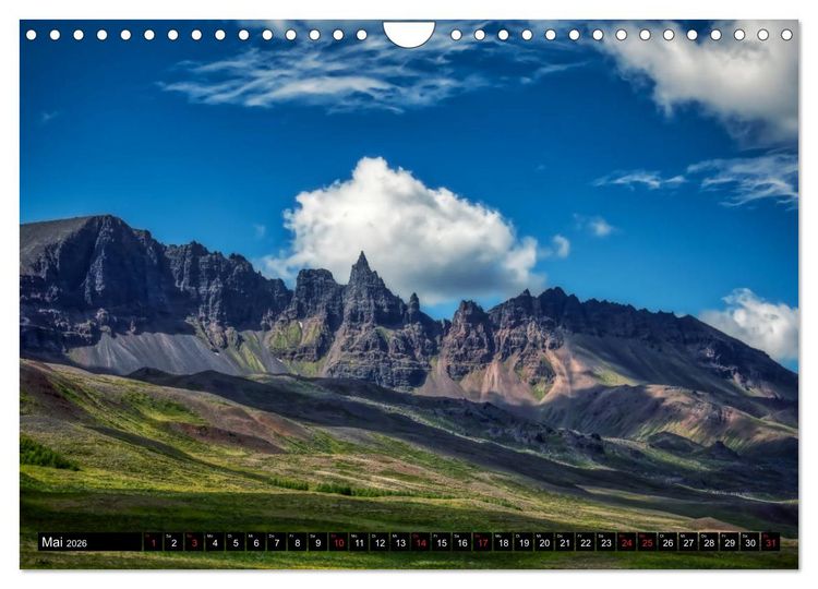 Produktbild: Eine Rundreise durch Island (Wandkalender 2026 DIN A4 quer), CALVENDO Monatskalender