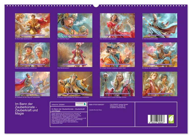 Produktbild: Im Bann der Zauberk&uuml;nste - Zauberkraft und Magie (hochwertiger Premium Wandkalender 2027 DIN A2 quer), Kunstdruck in Hochglanz