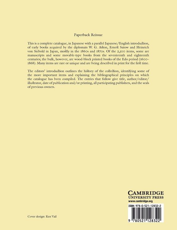 Produktbild: Early Japanese Books in Cambridge University Library